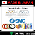 Tubes approuvés par ISO, cylindre, raccords pour une durée de vie plus longue. Fabriqué par SMC &amp; CKD. Fabriqué au Japon (cylindre à air compact)